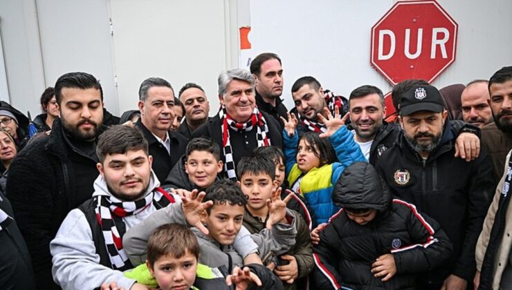 Beşiktaş Başkanı Serdal Adalı Hatay’da depremzedelerle bir araya geldi