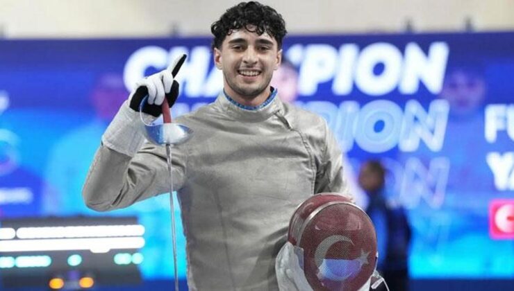 Bir şampiyon kazandık! Eskrimin genç yıldızı Furkan Yaman yine zirvede